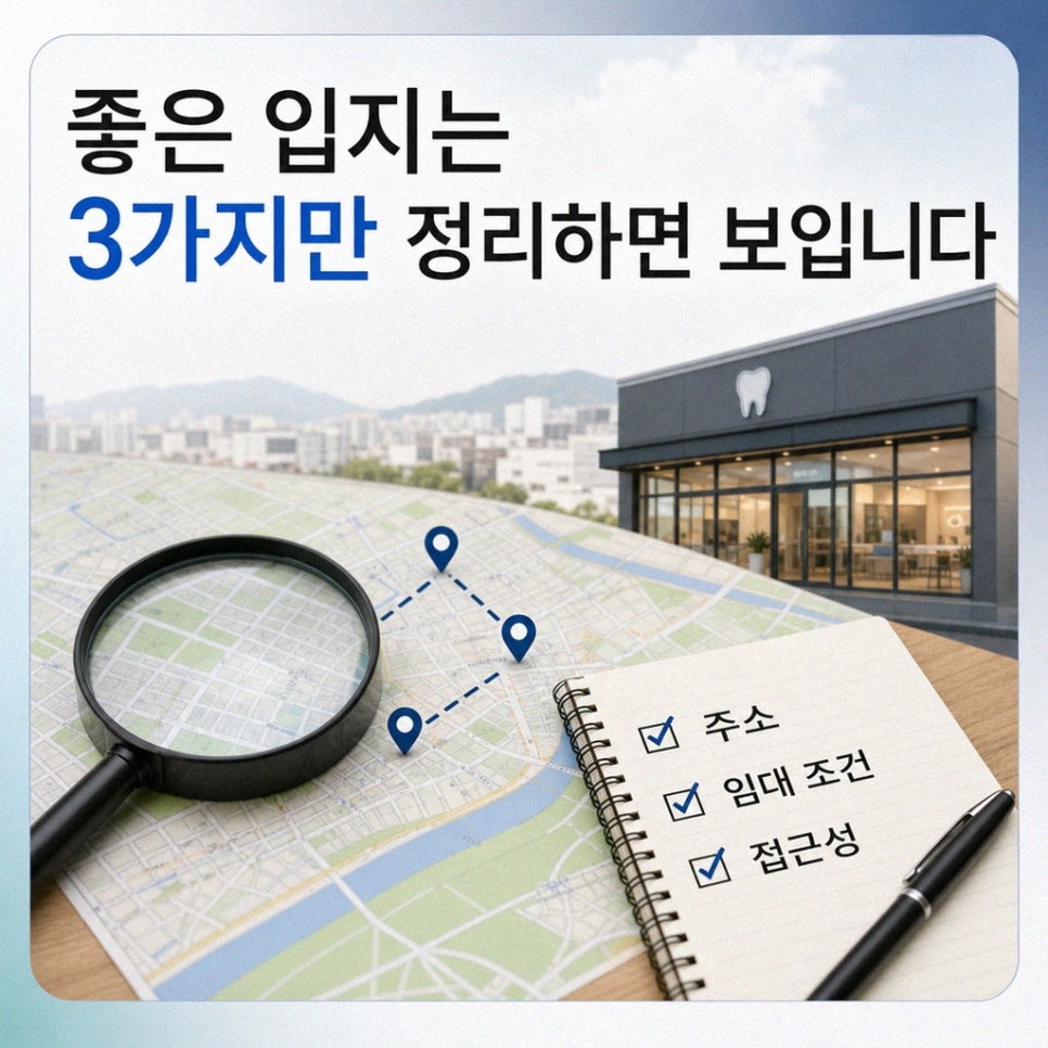 후보지 비교표 작성 기준